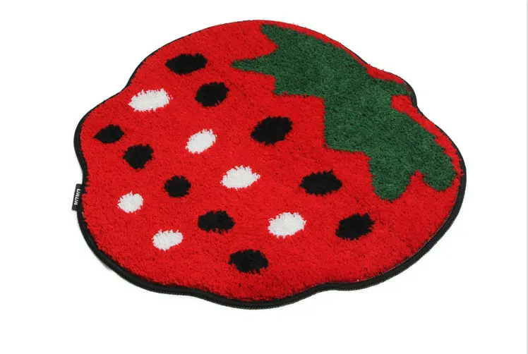 NiceRug красная клубника дизайн для гостиной ультратонкий коврик из микрофибры