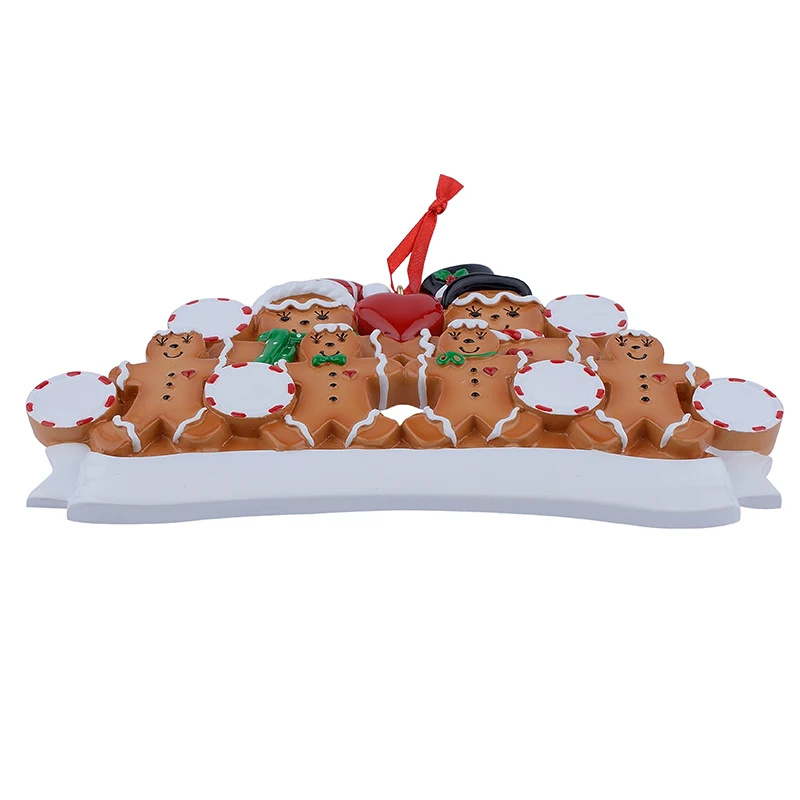 Оптовая продажа Имбирные пряники семейство из 6 искусственных украшений в