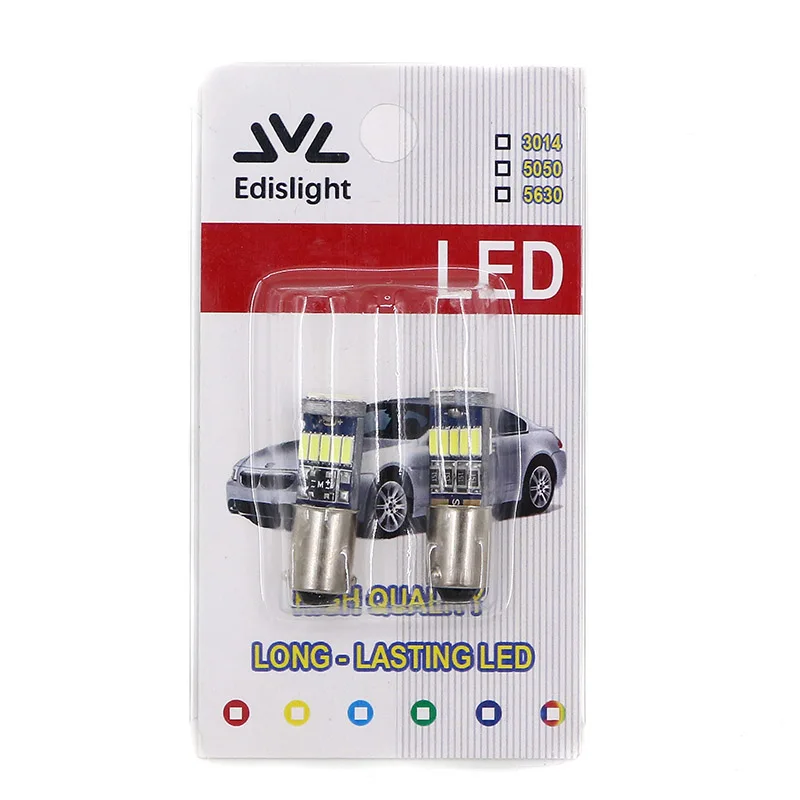 

Edislight 2pc BA9S Led Bulb T4W 15 smd 4014 led Light Car Marker Light Interior Reading Light Reverse Auto Parking Bulbs 12V 194