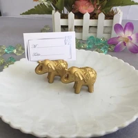 40 pcslot lucky golden elephant place card holders wedding table decoration party supplies favors gifts for bridal shower