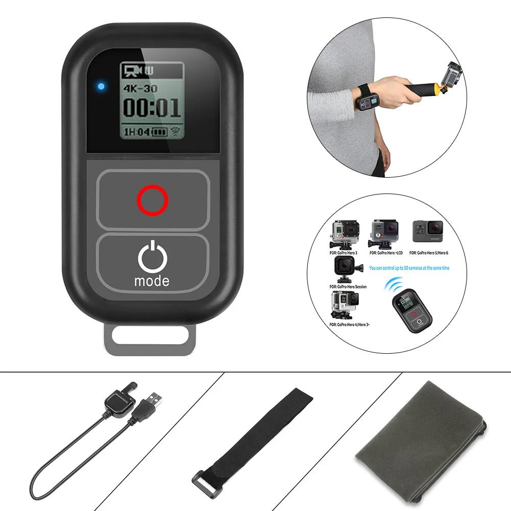 High Quality Wifi Remote Control Smart with Charge Cable for Gopro Hero 7/6/5/4 | Электроника