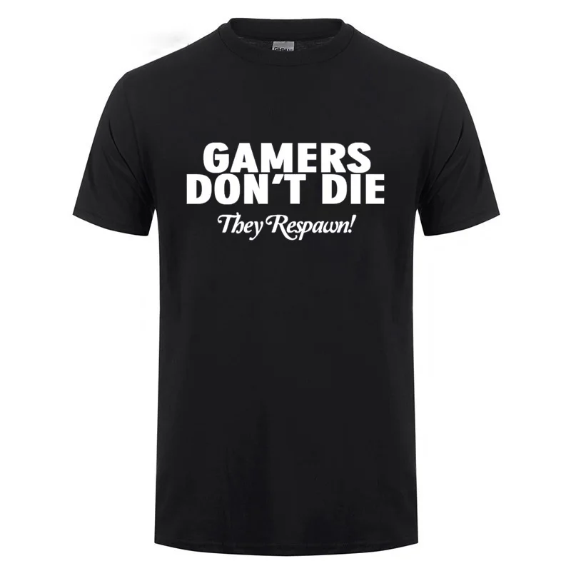 Веселая футболка с надписью Don't Die We Respawn подарок на день рождения для мужчин