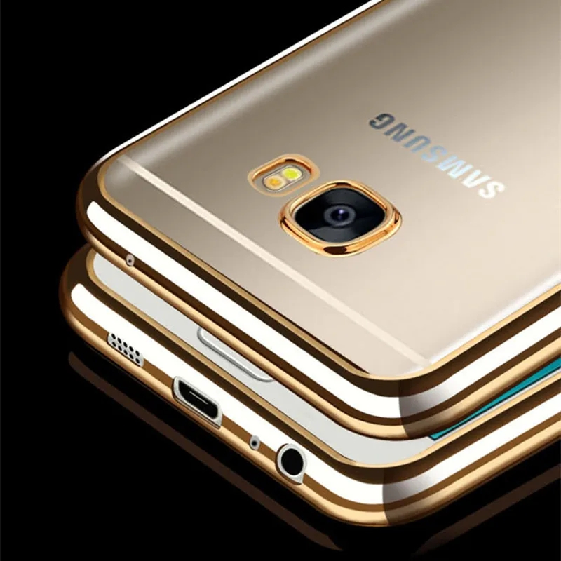 Мягкий позолоченный чехол с кольцом-держателем для Samsung Galaxy S6 S7 Edge S8 S9 Plus Note 8 J3 j5 j7