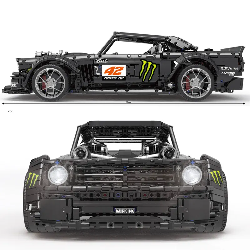 Новый супер автомобиль 1965 Ford Mustang Hoonicorn гоночный техника Moc 22970 подходит для 20102
