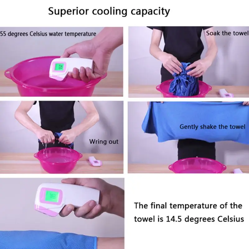 

New Summer Swimming Cooling Towel Lightweight Breathable Reusable Athletic Cool Cold Chilly Wet Towels For Instant