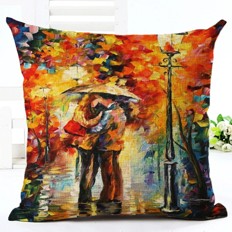 2018 Высокое качество Ретро картина маслом наволочка украшение для дома стул Almofadas