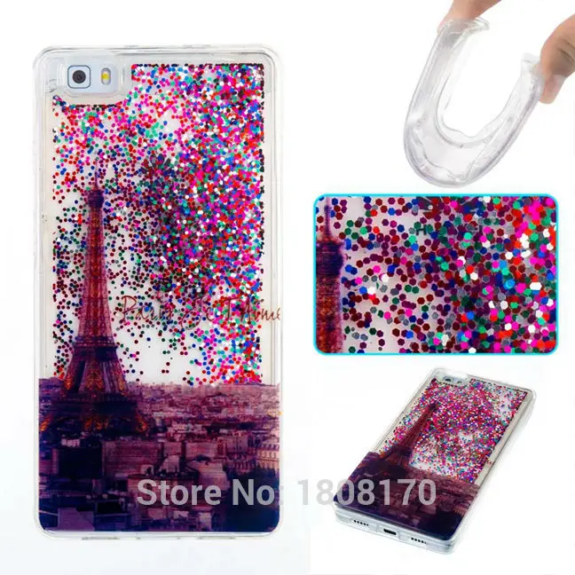 Мягкий блестящий чехол из ТПУ с зыбучим песком для Huawei P8 P9 Lite Samsung Galaxy 2017 A3 A5 J3 Prime J5
