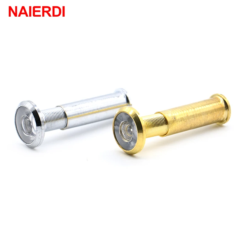 Naierdi deluxe 200 градусов удлинить Широкий формат глазок двери spyphole просмотра золото