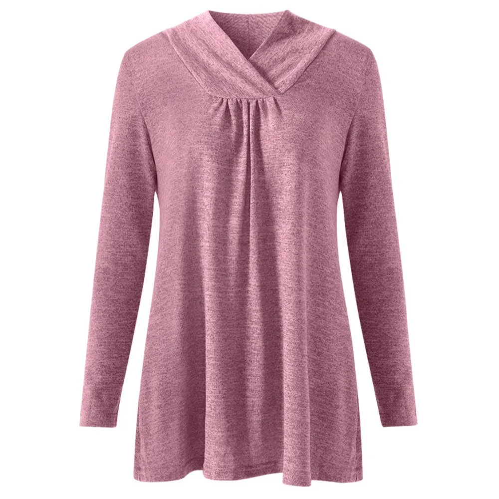 

LONSANT Maternity Blouse Women Loose Pregnant Shirts Women's Maternity Clothes Casual Long Sleeve V-Neck Pregnancy Blouse