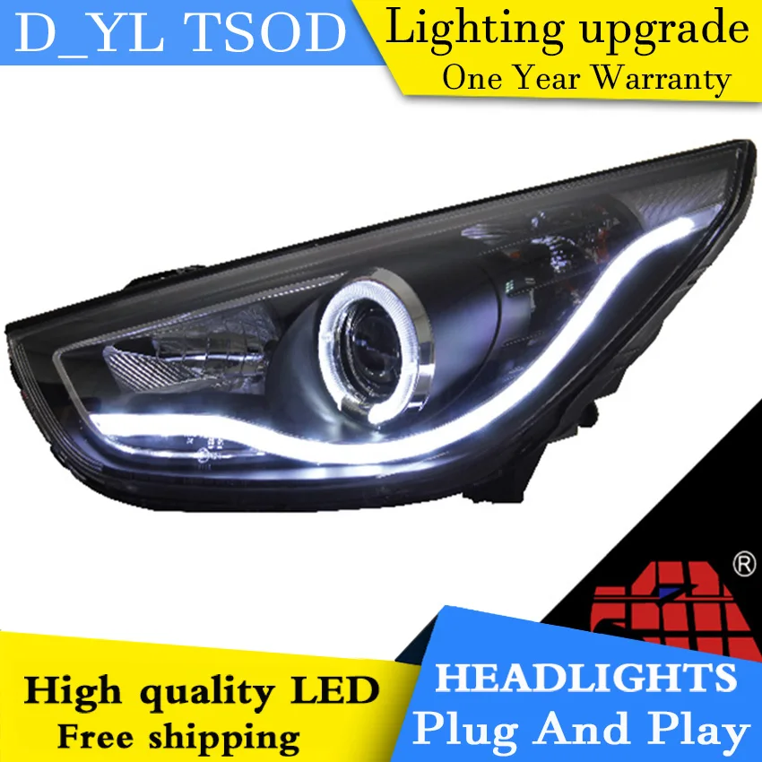 Стайлинг автомобиля для Hyundai IX35 фары 2010-2012 CX5 светодиодные головная лампа СИД drl