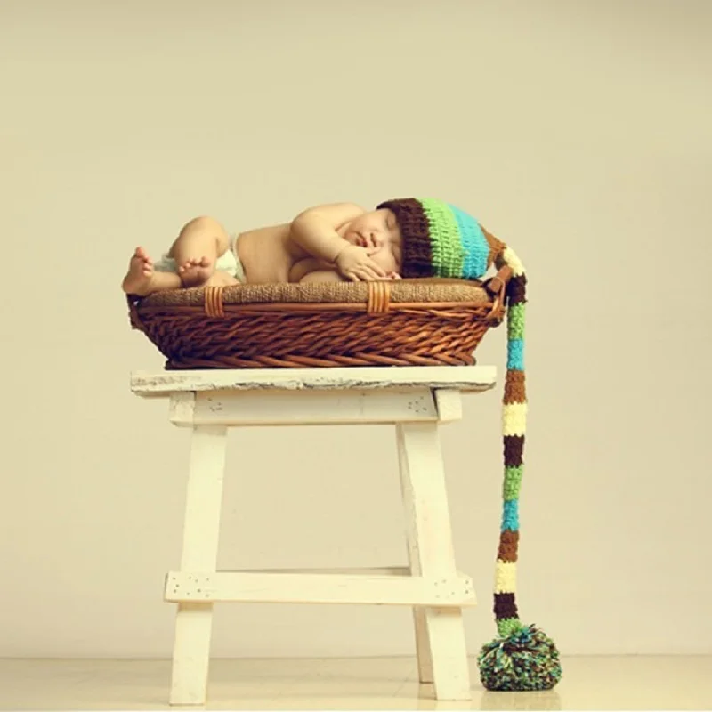 Шапка вязаная для новорожденных девочек и мальчиков милая миниатюрная Детская