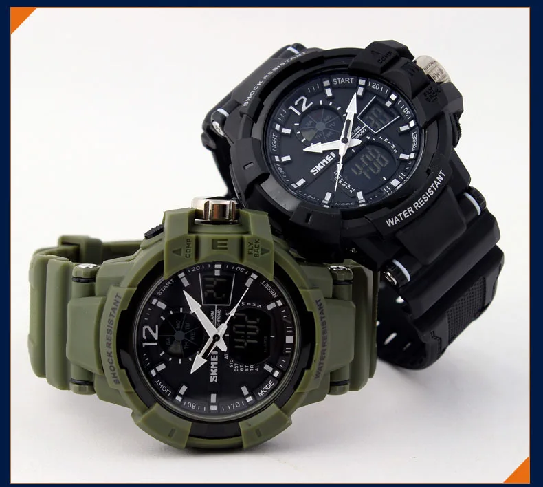 Fashion Outdoor Men Military Watches SKMEI Brand LED Sports Watch Digital Quartz Multifunction Waterproof Dress Wristwatches | Наручные