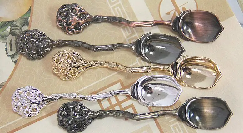 Креативная винтажная резная металлическая ложка для кофе и чая|metal spoon|metal carvingmetal
