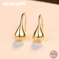 authentic 925 sterling silver water drop earring for women elegant engagement earrings fashion jewelry accessories