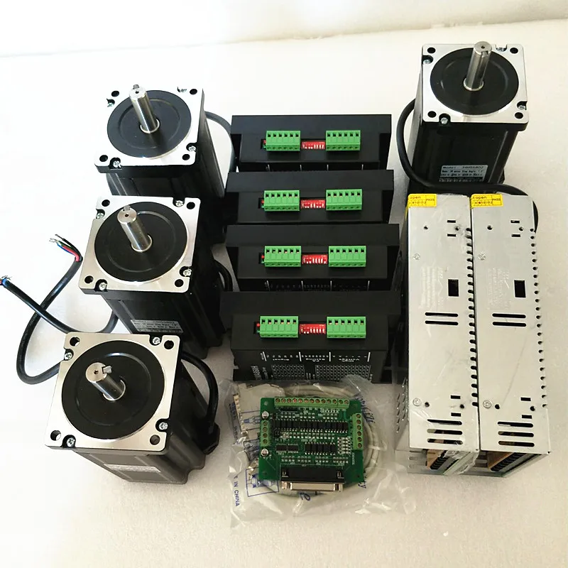 4 оси Nema34 шаговый двигатель 1600 oz. in 3.5A и драйвер DMA860H 350W мощность CNC маршрутизатор