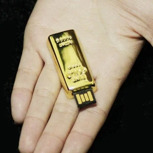 Полный Ёмкость Водонепроницаемый Золотые прутки USB флэш накопитель 2 0