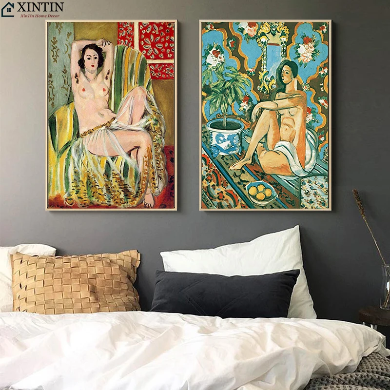 Современная Абстрактная обнаженная модель девушка Анри Матисс Fauvism холст