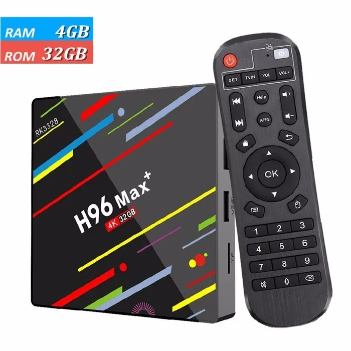 4G 32G H96 MAX Plus 2G 16G Смарт ТВ-бокс на Rockchip RK3328 Android 8,1 tv Box 4 Гб ram 32 ГБ/64 Гб Rom 4K H.265 USB3.0 двойной wifi телеприставка - Цвет: 4G 32G