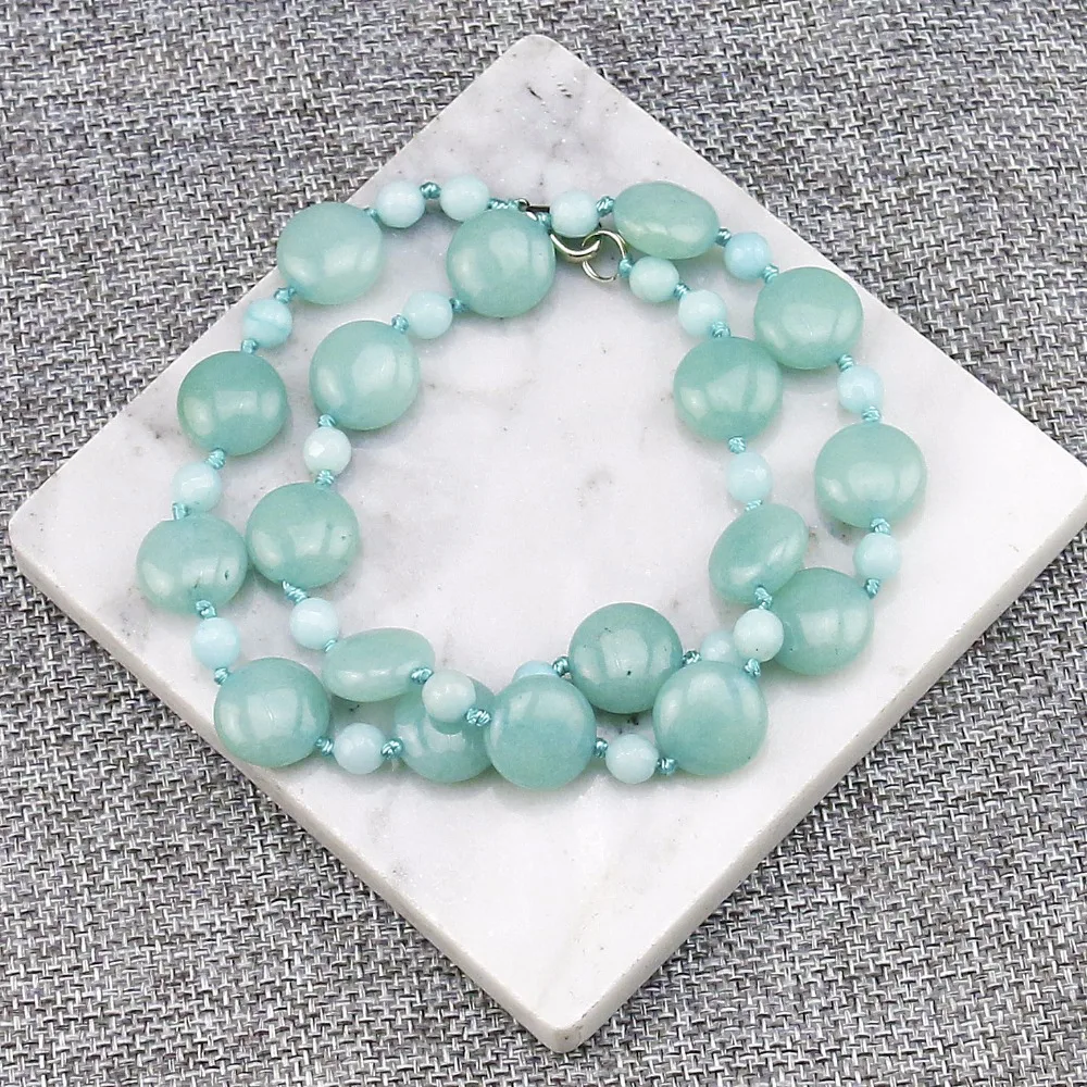 Колье модное женское ожерелье Бохо ювелирное изделие зеленый 48 см цепочка