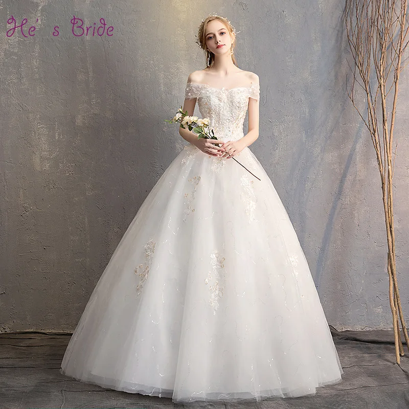 Женское свадебное платье It's Bride белое со шнуровкой и блестками бальное на заказ