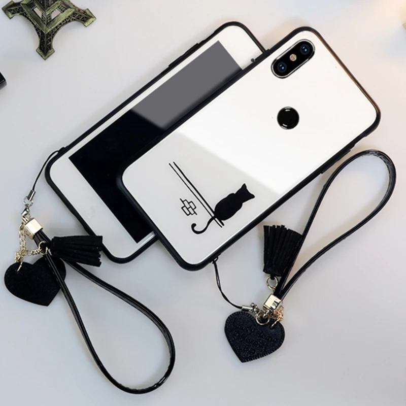 BONVAN закаленное Стекло чехол для xiaomi Redmi 5 5A плюс s2 case милый с изображением котов на