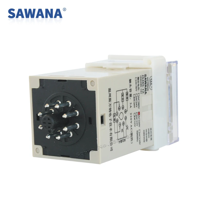 Pre-formulation time relay H5CN on-delay SPDT AC24/DC24V 12V 0.01S-99H99M JS48S-1Z Socket base Counts Timer Relays | Обустройство