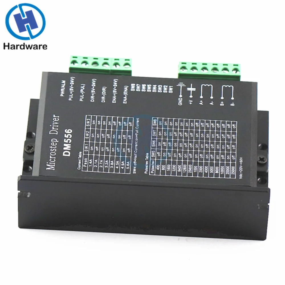 DM556 Цифровой Драйвер шагового двигателя 2 фазы 5.6A для 57 86 шаговый двигатель NEMA23 NEMA34 контроллер шагового двигателя
