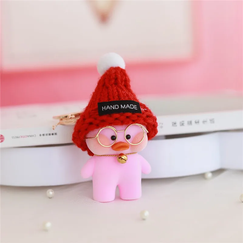 8 см Kawaii LaLafanfan кафе подвеска с форме утки брелок мультфильм милый утка автомобиль Декор Животные Куклы Игрушки для девочек подарок на день рождения для детей