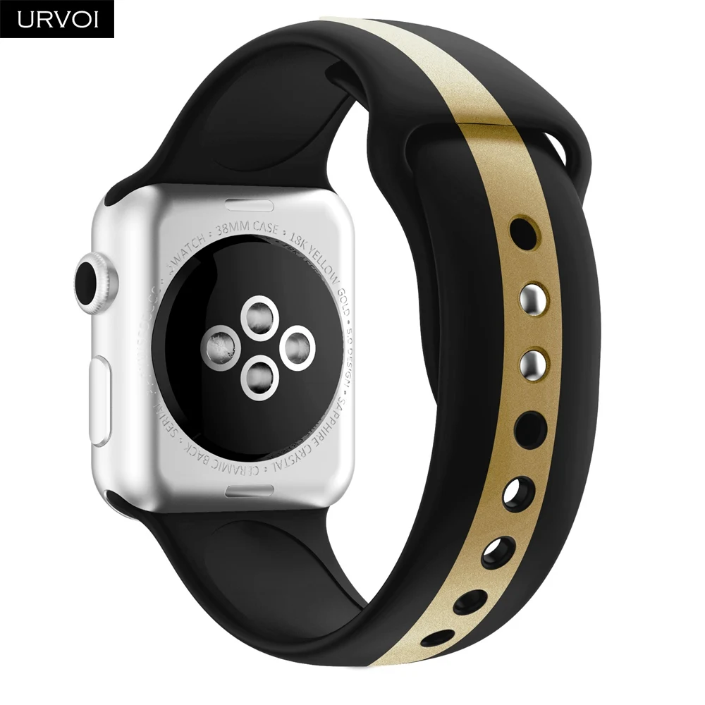 URVOI спортивный ремешок для apple watch series 4 3 2 1 iWatch T печать мягкий силиконовый Сменный