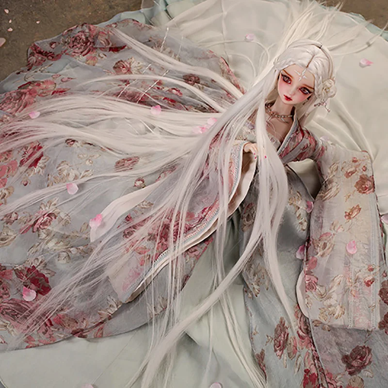 Парик для куклы Cateleya bjd, 1/3 белые женские древние волосы/huarong плетеная Античная кукла с длинными волосами Аксессуары
