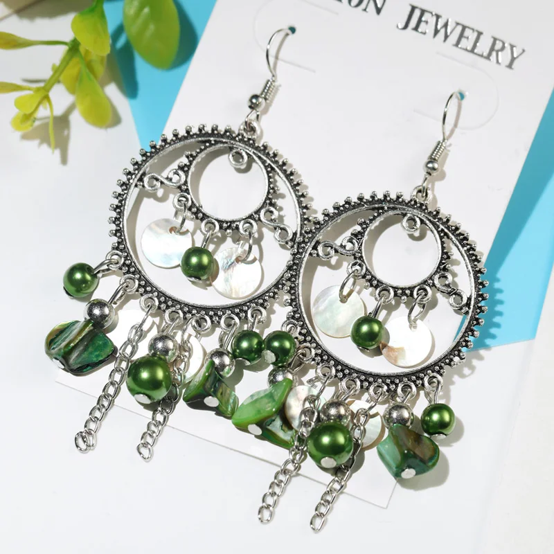 Женские Висячие серьги ZOSHI большие серебряные геометрические висячие в форме