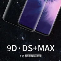nillkin ds max 9d fully covered tempered glass for oneplus 7 pro full curved glass screen protector