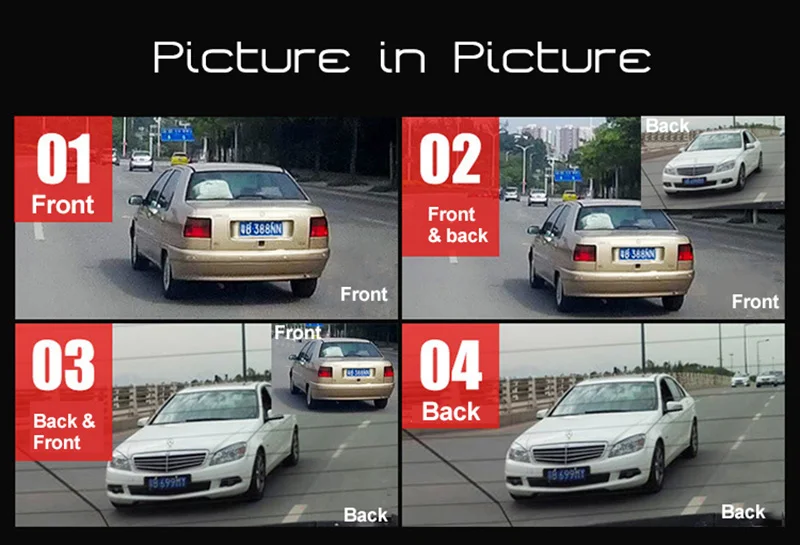 Olysine 4,3 дюймов Автомобильный видеорегистратор зеркало заднего вида видео рекордер с 2 камерами авто видеорегистратор Full HD 1080P двойной объектив Dashcam Регистратор