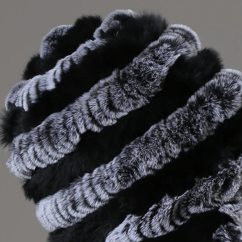 

[Rancyword] Winter Hats Beanie For Women Real Rex Rabbit fur Hat Warm Ears Hat Cap High Quality Natural Fur Hat 2018 New RC1394