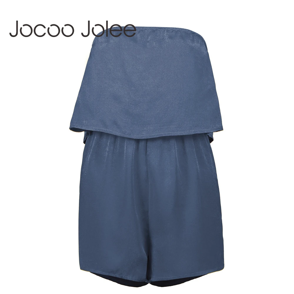

Женские повседневные Комбинезоны Jocoo Jolee, однотонные элегантные облегающие женские пляжные комбинезоны, новинка 2018