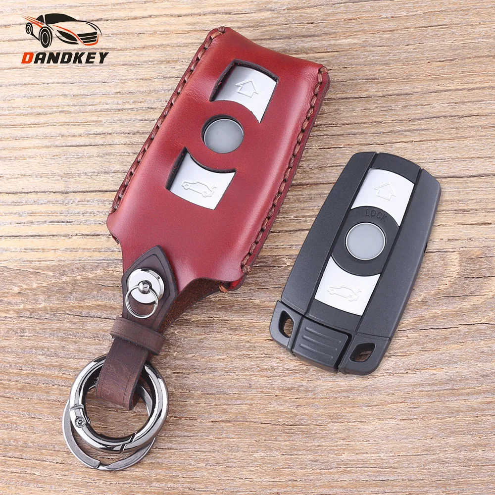 Защитный чехол DANDKEY для ключей из натуральной кожи BMW 5 Series Fob E90 E91 E92 E60 стайлинга с 3