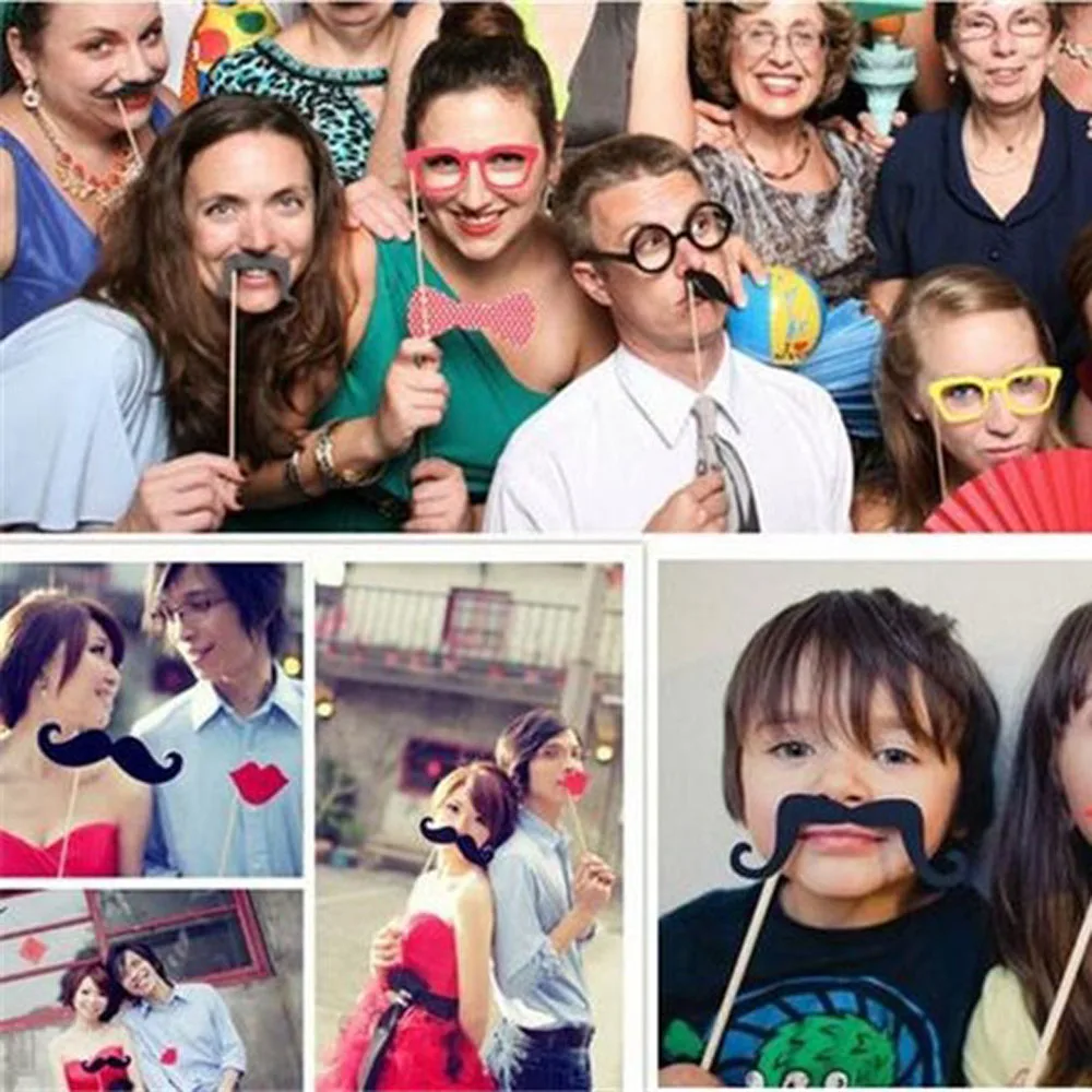 58 шт./компл. новый дизайн цветные забавные Свадебные украшения с губами реквизит