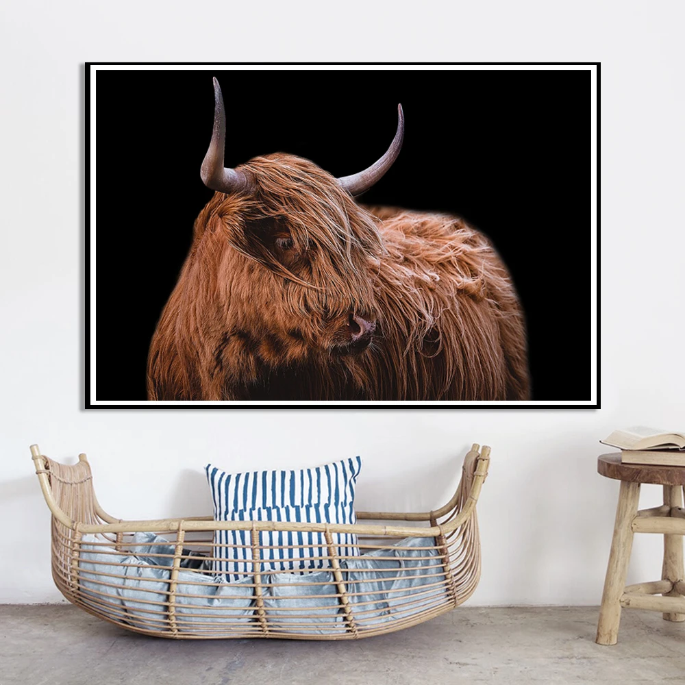 Highland плакаты с изображением коровы и принты домашнее украшение корова настенное