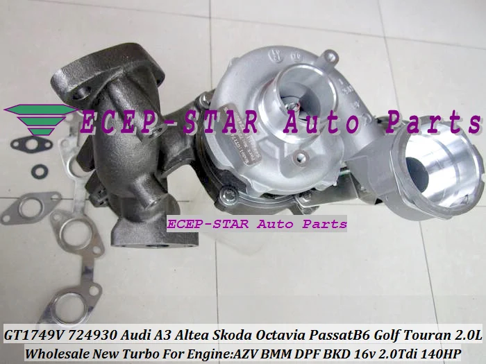 Бесплатная доставка GT1749V 724930 724930-0004 03G253010J 03G253014H турбо для AUDI A3 SKODA VW Passat B6 Golf Touran AZV