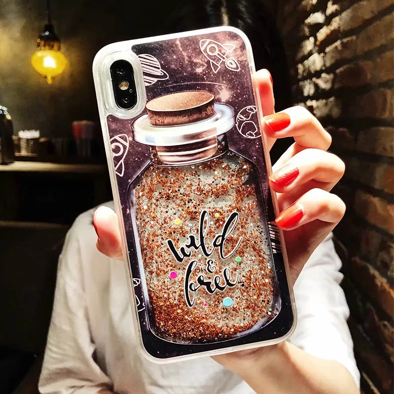 Новый ультратонкий чехол для телефона с зыбучим песком защитный iPhone 6 6S 7 8 7Plus X |
