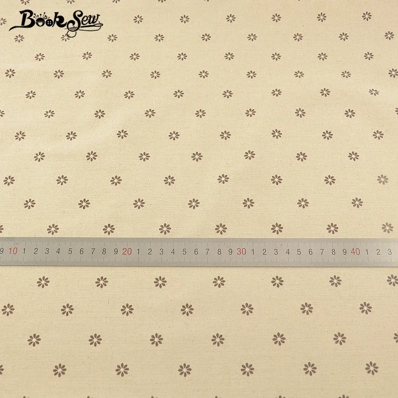 Booksew Sewing Material Tissu Home Textile Tablecloth Pillow Bag Curtain Cushion Zakka Litte Flower Design Cotton Linen Fabric|cotton linen