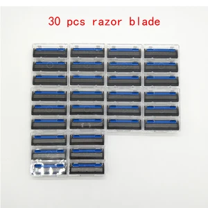 Высококачественная трехслойная Бритва для мужчин 30 шт.лот, безопасная бритва, бритва с 3 лезвиями, стандартный триммер для гладкой кожи