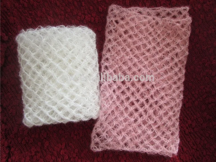 

40cm x 80cm Mohair Baby Wrap Crochet Newborn Basket Filler Soft Baby Swaddle Cocoon Knit Newborn Layer Posing Backdrop Props