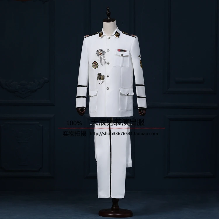 S-2XL! Коллекция 2018 года сценические костюмы для пар ВМС студийной съемки армейское