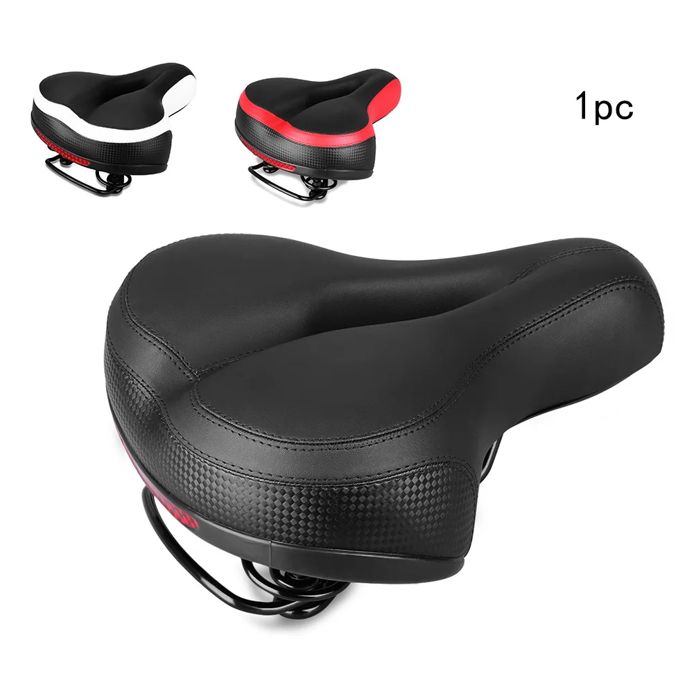 Mountain Bike Saddle Cycling Bicycle Seat Wide Comfortable Replacement Reflective Tape Shock Absorbing Protective High Elastic | Спорт и