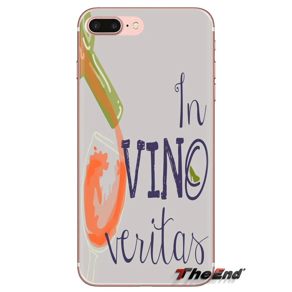 Прозрачные мягкие чехлы для Xiaomi Redmi 4A S2 Note 3 3S 4 4X 5 Plus 6 7 6A Pro Pocophone F1 In vino veritas in wine there