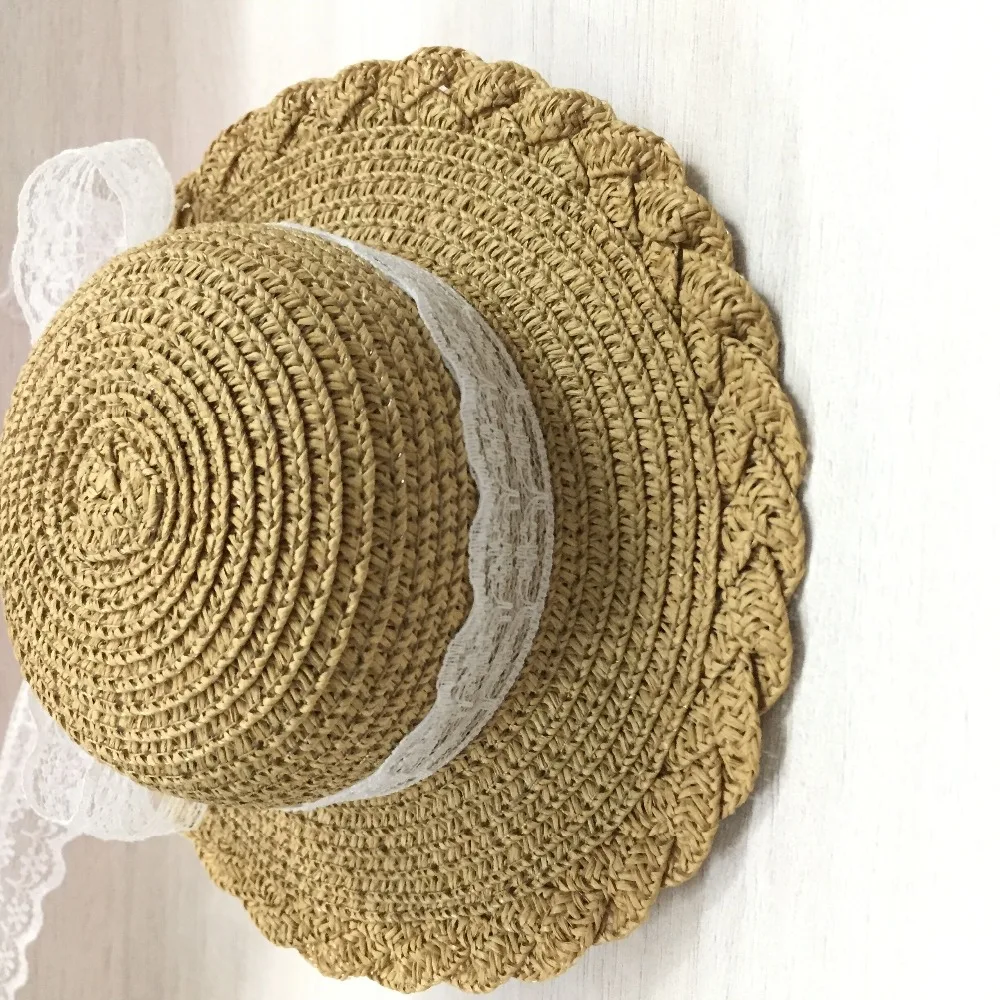 Винтажная круглая кукольная шляпа-котелок, шапки для куклы Blythe, модная кружевная соломенная шляпа ручной работы для Blyth Sharon 1/3, аксессуары для куклы BJD