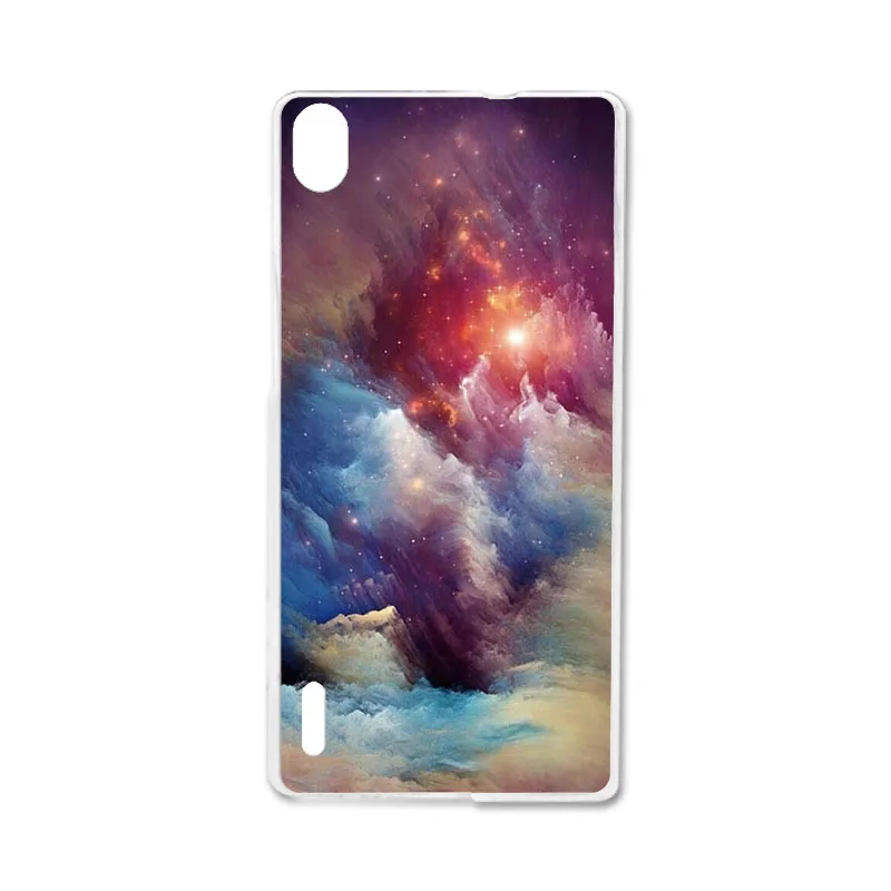 Ojeleye DIY узорный силиконовый чехол для huawei Ascend P7 Чехол Мягкий ТПУ чехол на телефон с изображениями героев мультфильмов для huawei P7 Чехлы противоударный чехол