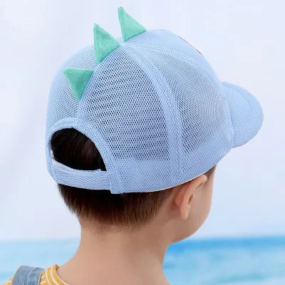 Летние детские Бейсбол девочки-мальчики сетки динозавр Snapback дышащие для