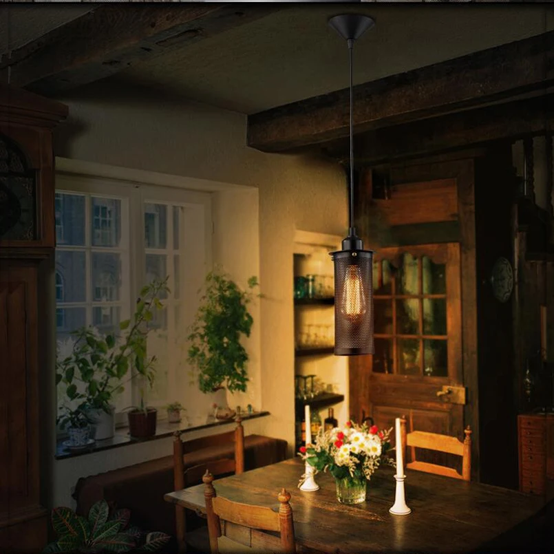 Винтажный железный светильник в стиле ретро Лофт Подвесная лампа для бара - Фото №1